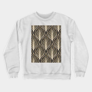 Ogee pattern in black and white, oriental outlines Crewneck Sweatshirt